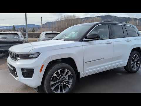 2025 Jeep Grand Cherokee Overland 4x4 in White for sale at Frontier Chrysler Dodge Jeep Ram Fiat Ltd. in Smithers, BC