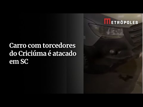 Van com torcedores do Criciúma é vítima de atentado em Santa Catarina