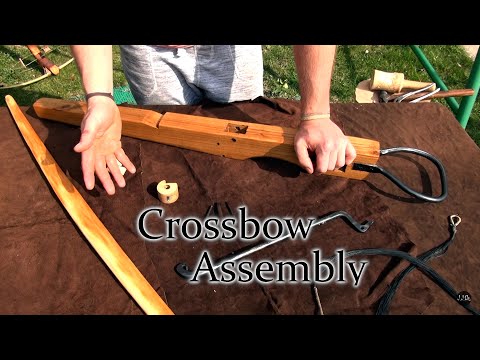 Medieval crossbow parts and assembly - full process