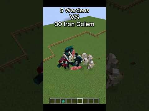 "Minecraft Battle: Warden vs 30 Golems! Who Wins?" #shorts
