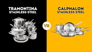 ⭐ TRAMONTINA VS CALPHALON STAINLESS STEEL ⭐ | COMPARISON