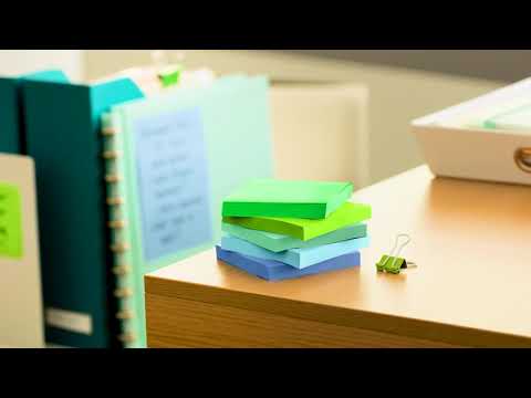 3M Lipnūs žymekliai Post-it, keičiami, 11,9 x 43,1 mm, 4 spalvos video