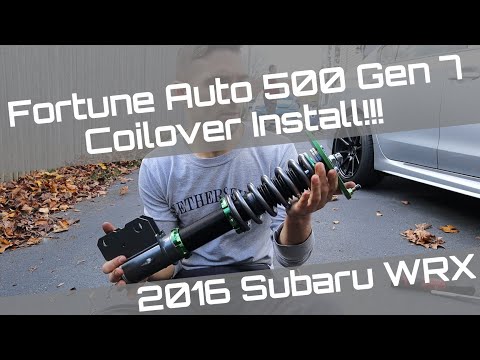 FORTUNE AUTO 500 GEN7 COILOVERS - Subaru WRX - INSTALL!
