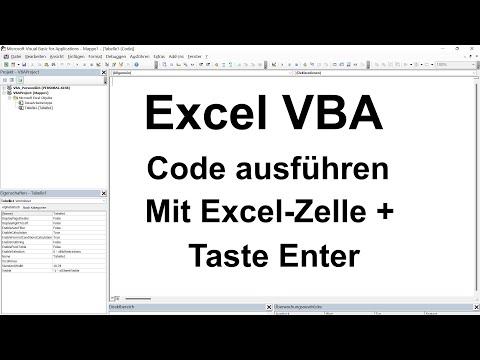 Excel VBA Lektion 46:  Code ausführen, wenn Excel-Zelle aktiv ist und Taste Enter gedrückt wird
