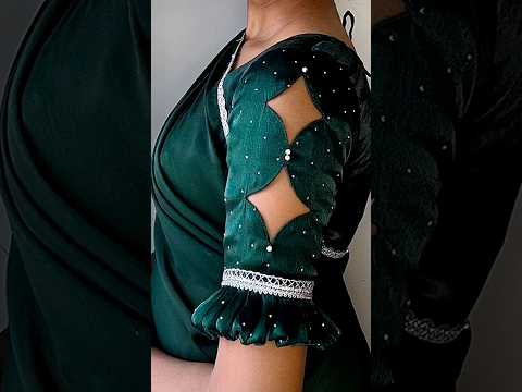 Trending sleeves design cutting and stitching#shortsvideo #shorts #short #bajudesign #viralvideo #yt