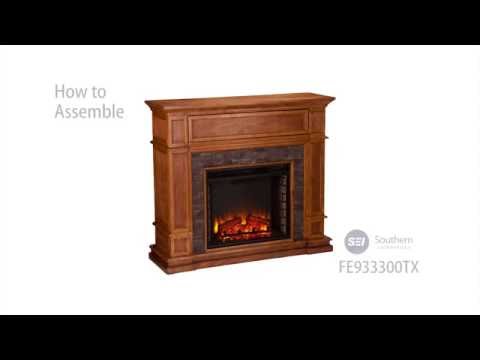 FE9333: Belleview Simulated Stone Media Center Electric Fireplace Assembly Video