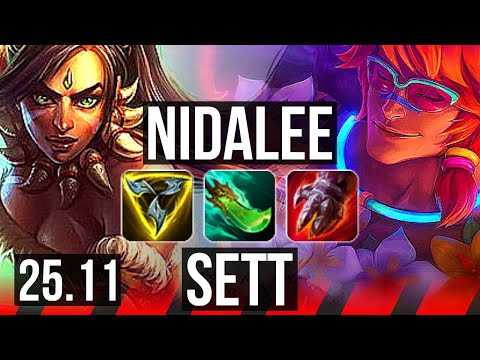 NIDALEE vs SETT (TOP) | 8 solo kills, Legendary | EUW Grandmaster | 25.11