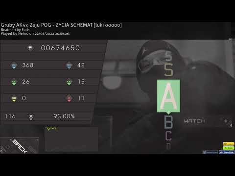 osu! | Gruby AK47, Zeju POG - ZYCIA SCHEMAT [luki ooooo] 93.00% 11❌ 5.84⭐