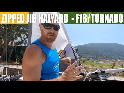The Jib Halyard system on Hobie Tiger, FX1 Tornado F18 F16 or similar