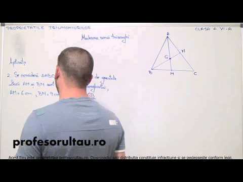 12   cls6   Proprietatile triunghiurilor   mediana unui triunghi   exercitii   partea 2
