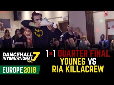 DANCEHALL INTERNATIONAL EUROPE 2018 - 1VS1 BATTLE 1/4 | YOUNES 🇸🇪(win) vs RIA KILLACREW 🇺🇦