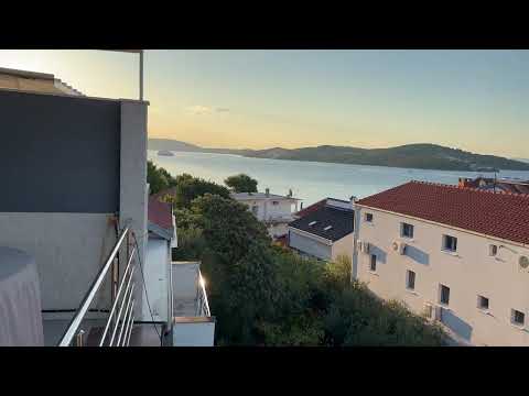 House in Seget Vranjica with a terrace and a view of the sea and islands