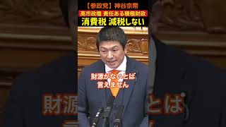 【参政党】高市政権は消費税減税しない！責任ある積極財政とは？#神谷宗幣
