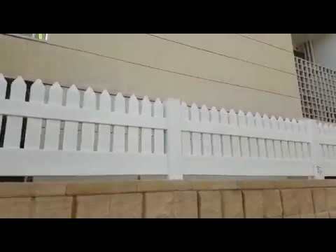 גדר PVC דמוי עץ (צבע לבן) בלי תחזוקה ! אפשרות להרכבה עצמית!