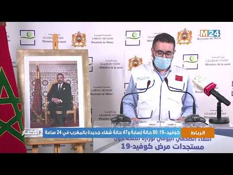 كوفيد-19 : 80 حالة إصابة و47 حالة شفاء جديدة بالمغرب في 24 ساعة