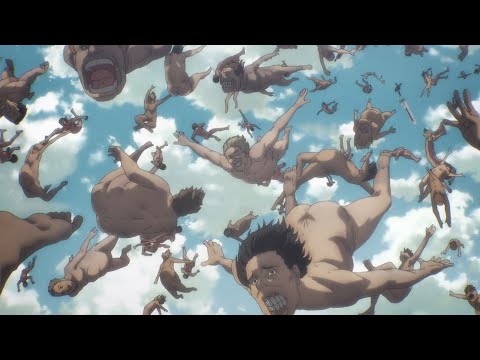 Flying Titan's Scene (S4) | Zeke turn's eldians into pure titan by a scream