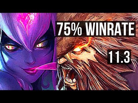 EVELYNN vs UDYR (JUNGLE) | 75% winrate, 8/1/4, Dominating | EUW Grandmaster | v11.3