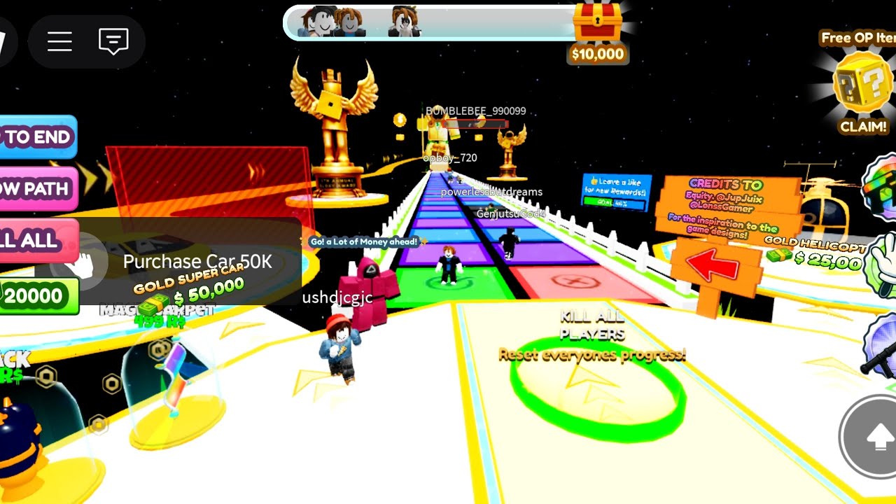 Roblox Win Money Obby Glass Bridge Win 💲100,000,00000000