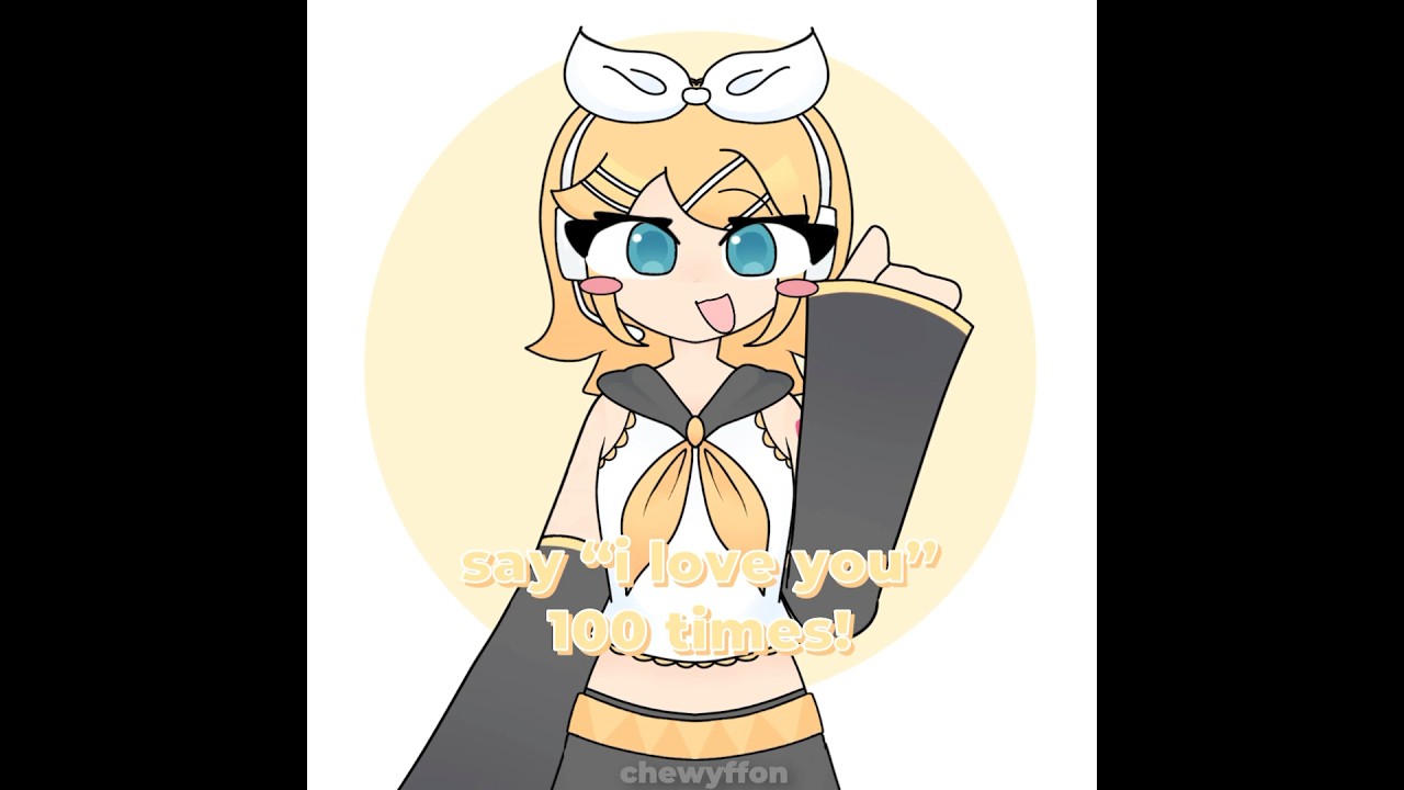 SAY “SUKI” 100 TIMES! 💕 #triplesigma #rinku #vocaloid #kagaminerin #hatsunemiku #animation #shorts