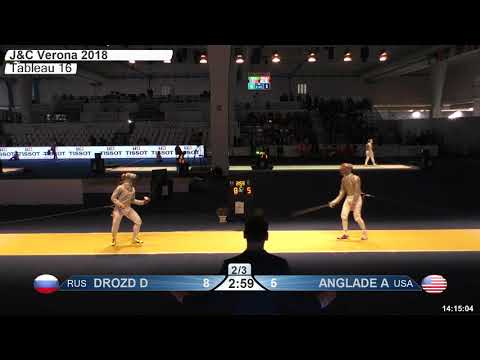 FE T16 05 F S Cadet Individual Verona ITA World Championships YELLOW ILIEVA BUL vs JOHNSON USA