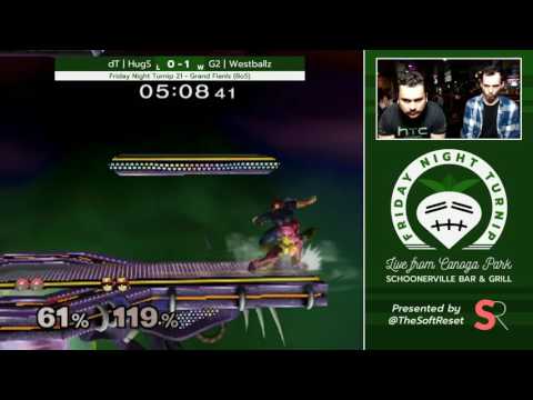 Friday Night Turnip 21 - dT|HugS (Samus) vs. G2|Westballz (Falcon/Sheik/Fox) - Grand Finals - SSBM