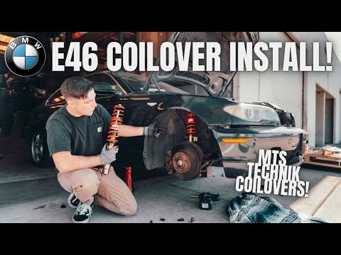BMW E46 COILOVER INSTALL! HOW TO! (MTS TECHNIK COILOVERS)