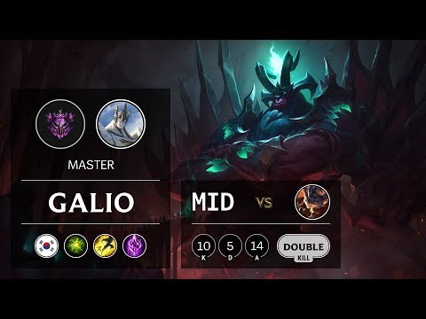 Galio Mid vs Rumble - KR Master Patch 9.14