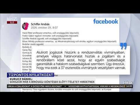 Kurucz Dániel: Sokszor már a bírósági döntések előtt ítéletet hirdetnek - HírTV