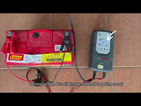 Bosch C7 Car Battery Charger Blue Light - Meanings