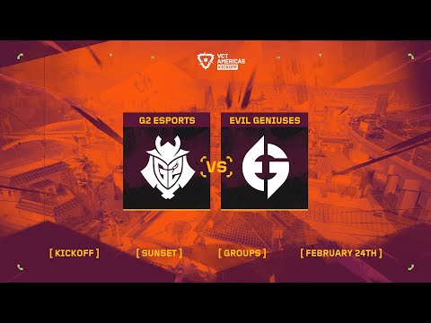 G2 Esports vs. Evil Geniuses - VCT Americas Kickoff - Group Stage D6 - Map 1