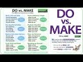 DO vs. MAKE in English - What is the difference?