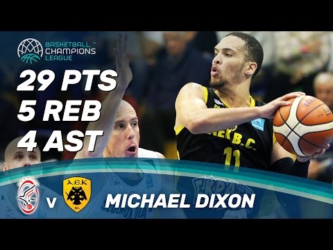 Michael Dixon (29 Pts) leads AEK to the win over Szolnoki Olaj