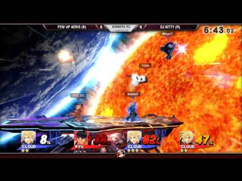 1/28/16 VS Doubles - Winners R1 - P2W Up Aeris (B) vs DJ Kitty (R)