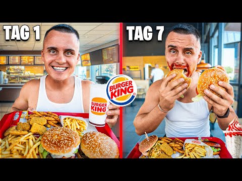 1 WOCHE nur BURGER KING ESSEN 🍔 I Selbstexperiment