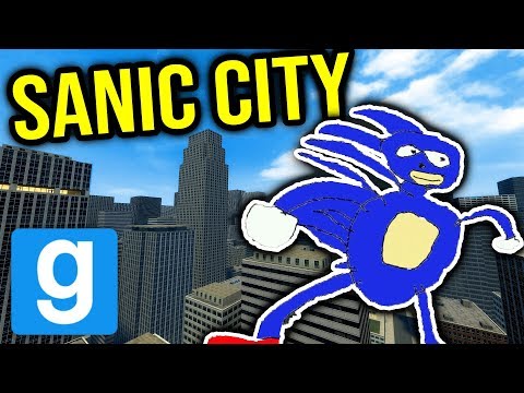 SANIC IN CITY!! (gmod nextbot)