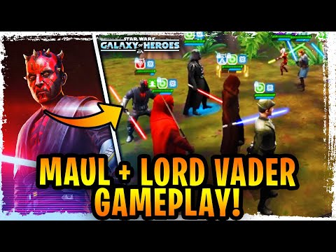 Maul Gameplay with Lord Vader - Maul is INSANE! No More Commander Tano Instant Kill - SWGoH