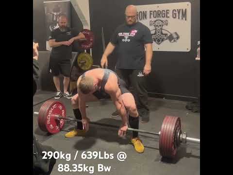 Deadlift 290kg / 639Lbs @ 194Lbs Bw #powerlifting #competition