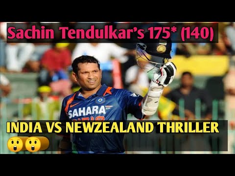 Sachin Tendulkar's 175*(140) Thriller India Vs Newzealand High Scoring ODI 😲🏏😲