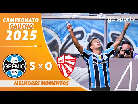 GRÊMIO 5 X 0 SÃO LUIZ | MELHORES MOMENTOS | CAMPEONATO GAÚCHO 2025 | ge.globo