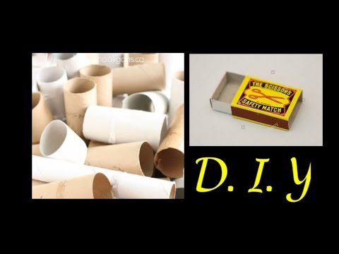 D. I. Y tissue roll /matches box into new things