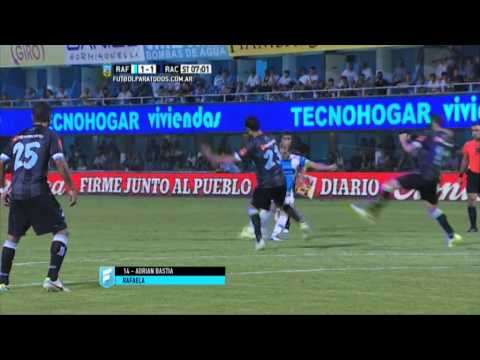 Gol Bastía. Rafaela 1 - Racing 1. Fecha 4. Torneo 2015. FPT