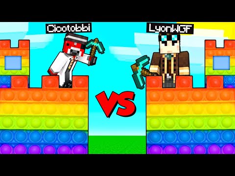 BATTAGLIA DEI CASTELLI POP IT LAVA VS ACQUA SU MINECRAFT!!