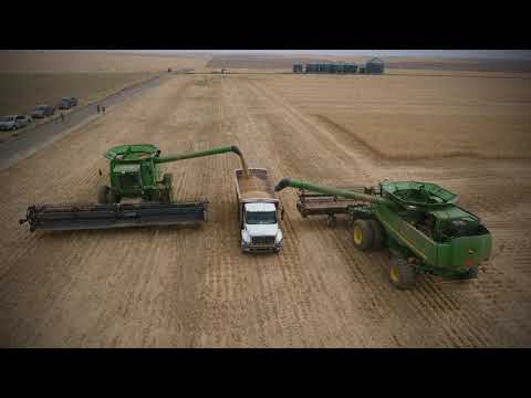 Loading up the rental truck, wheat harvest 2020
