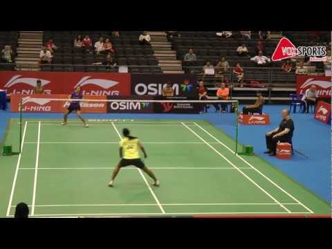 LNSO 2012 Women's Singles Preliminaries - Xiaoyu LIANG [SIN] vs Sannatsah SANIRU [MAS]