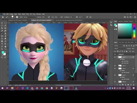 Lady Bunnix!! Glowing up elsa into cat noirs Bunny and cat transformation!!