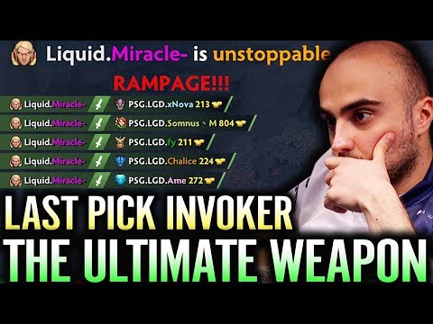 Liquid vs LGD: Miracle Last Pick Invoker got RAMPAGE | Dota 2 Divine