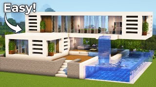 Minecraft: How to Build a Large Modern House | Tutorial🏠