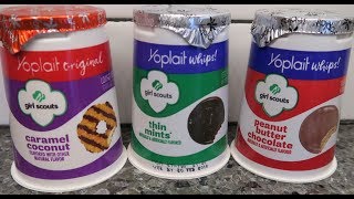 Yoplait Girl Scouts Yogurt Original & Whips: Caramel Coconut, Thin Mints & Peanut Butter Chocolate