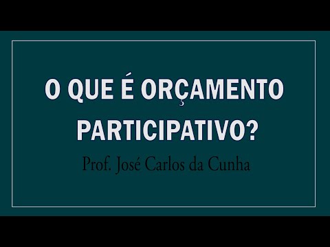 O que é orçamento participativo?
