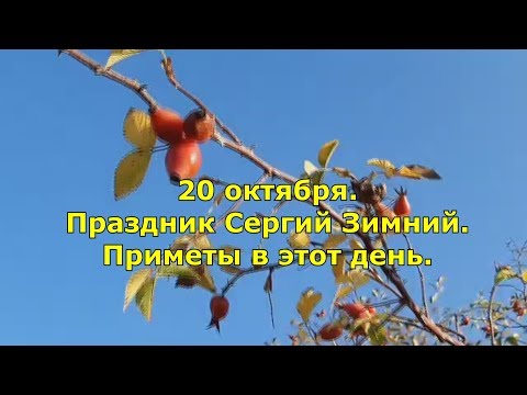 20 октября. Праздник Сергий Зимний. Приметы в этот день.